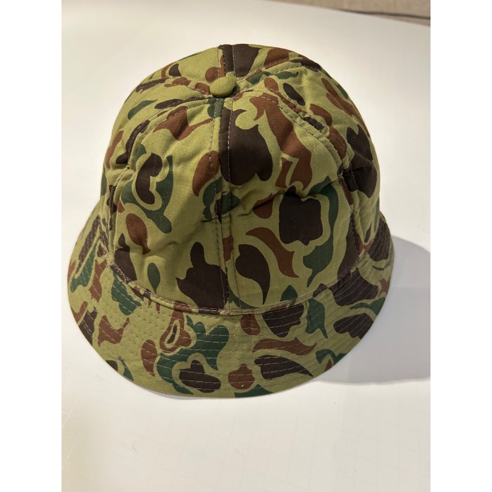 Vintage YA WWII Style Frog Skin Duck Camo Bucket Hat Cap Hunting M Never Worn
